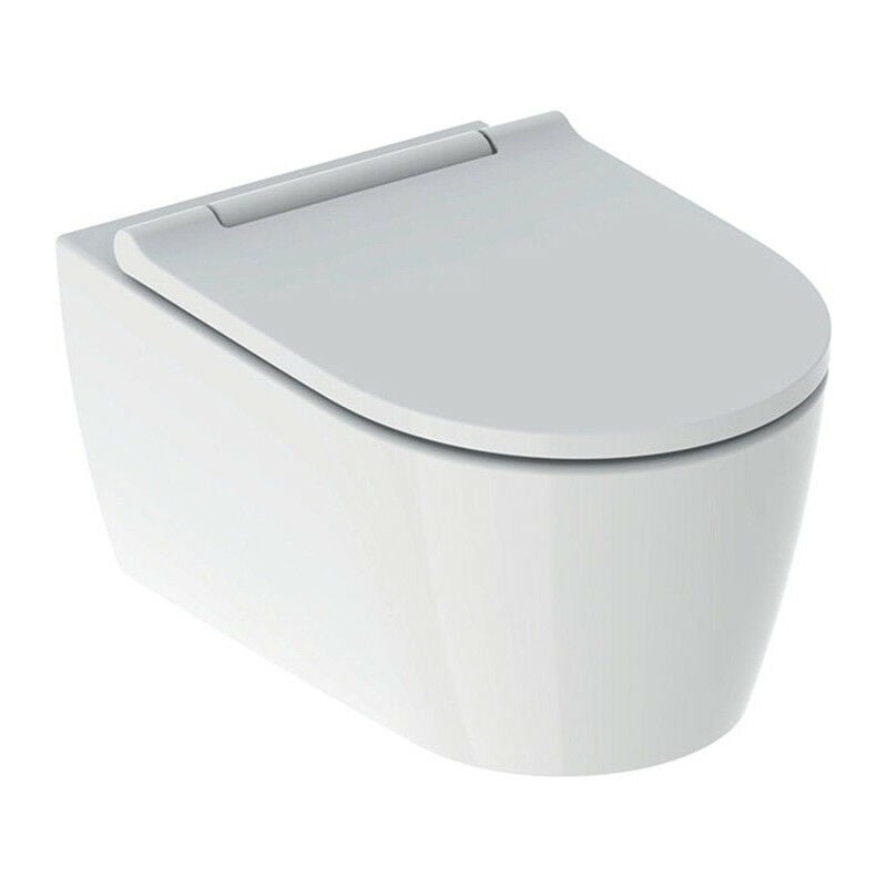 Geberit - Pack wc suspendu one, caréné, TurboFlush, abattant ralenti et déclipsable, KeraTect, Blanc/blanc