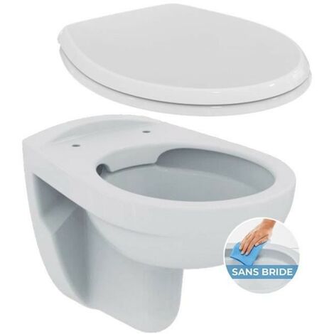 Pack WC suspendu VB sans bride - abattant standard