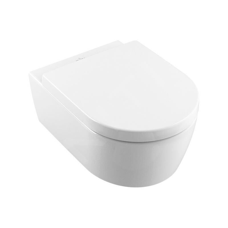 Villeroy&boch - Avento - wc suspendu avec abattant SoftClosing, DirectFlush, CeramicPlus, Stone White 5656HRRW