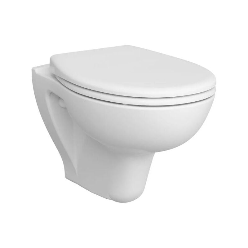 Vitra - Pack wc suspendue S20 Round sans bride abattant standard 7644B003-6079