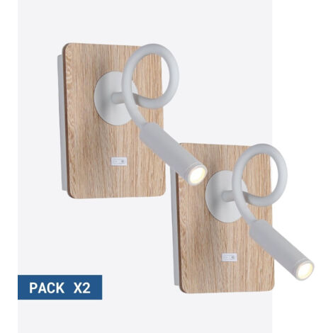 Pack X 2 - Aplique De Pared Flexible Para Lectura "LONDON" -