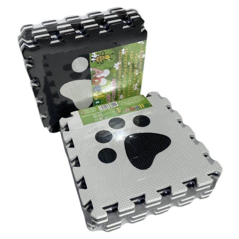 

Pack x9 - Losetas Tatami Puzzle - Blanco/Negro