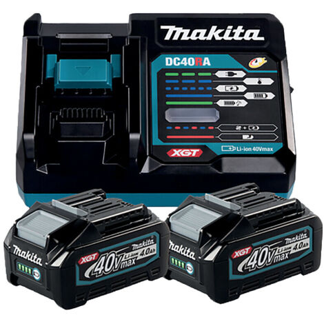Pack XGT ® 2 batteries 40 V 4Ah et chargeur rapide - DC40RA - MAKITA FRANCE SAS