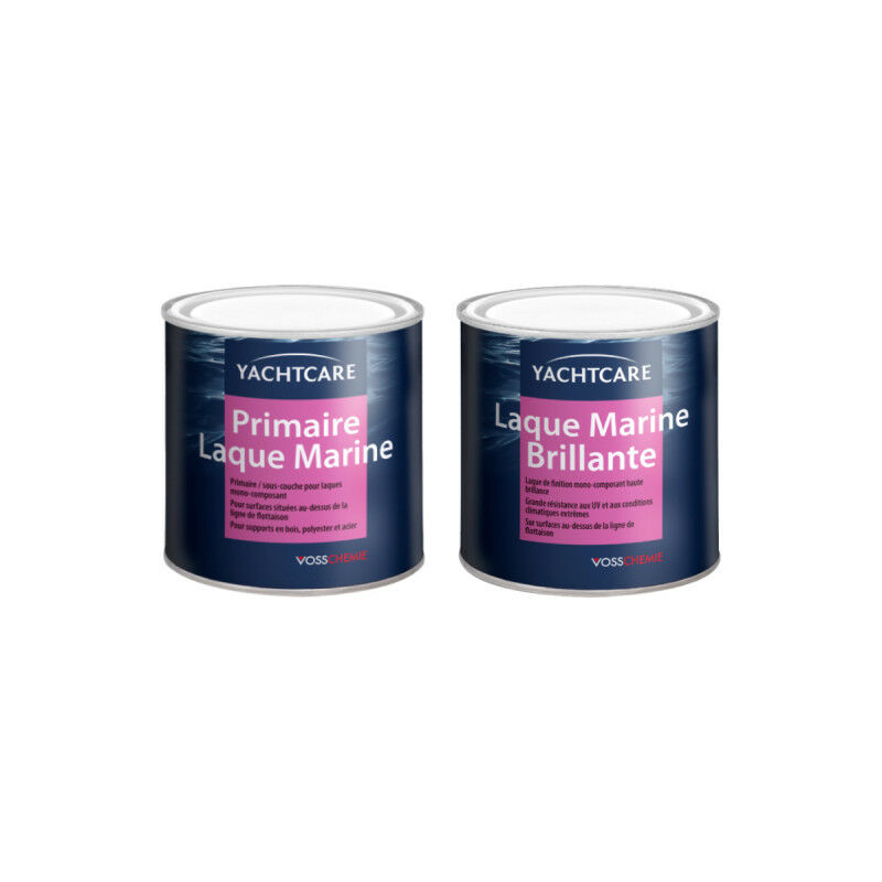 Pack Lacquer and primer - black RAL 9005 - 2x 750 ml - Yachtcare