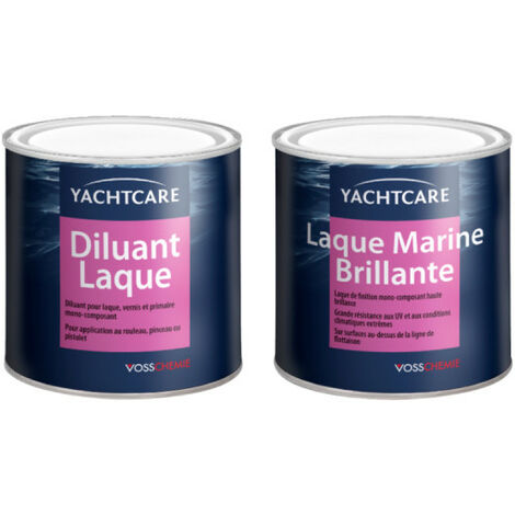 Pack YACHTCARE Laque et diluant - noir RAL 9005 - 2x 750 ml - Noir