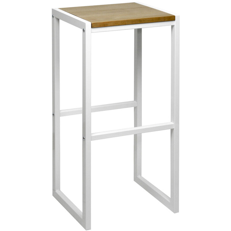 

Pack de 2 taburetes altos iCub 36x32x75 cm Blanco efecto vintage estilo industrial Box Furniture - 36X32X75 cm - Blanco - Efecto Vintage - 2 - 1.8
