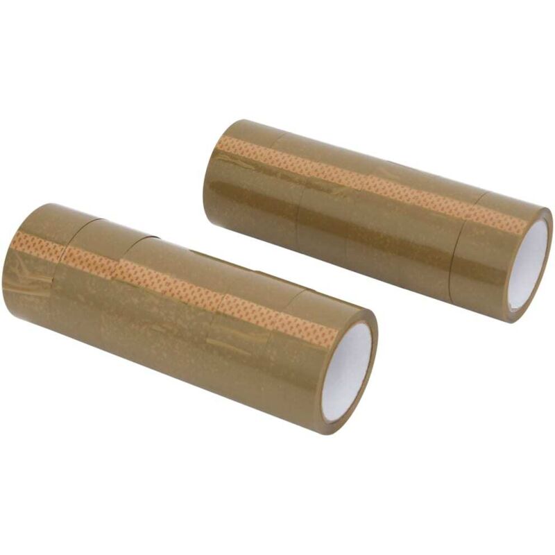 Packaging Tape 12 pcs Brown 48 mm x 66 m Vidaxl