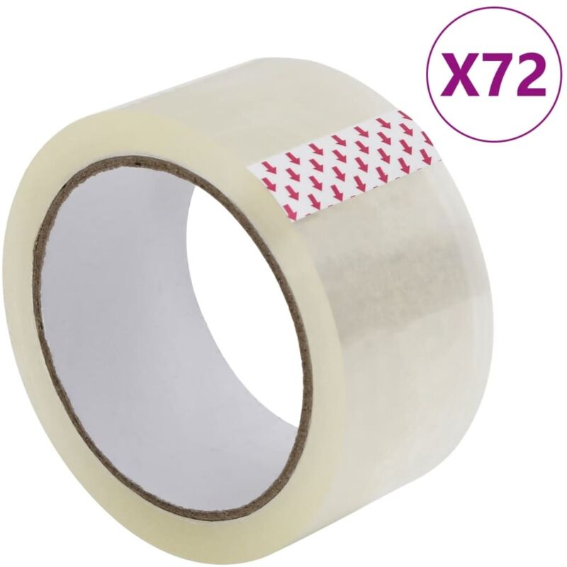 Vidaxl - Packaging Tape 72 pcs Transparent 48 mm x 66 m