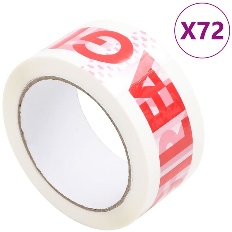 Vidaxl - Packaging Tape 72 pcs fragile Printed White 48 mm x 66 m