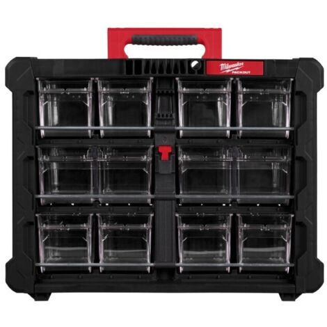 Packout Organiser con Contenitori Milwaukee 4932498323 10 Cassetti