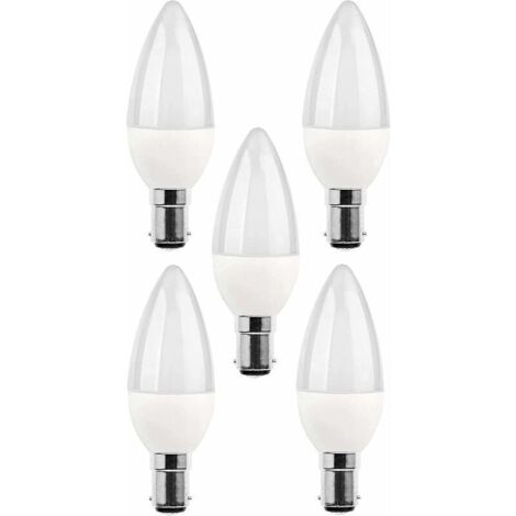 packs d'ampoules LED B15, ampoule incandescente 5 W, 220V 270 lm, lumière du jour 3000 K, ampoule B15 à culot baïonnette, [classe d'efficacité énergétique A+].