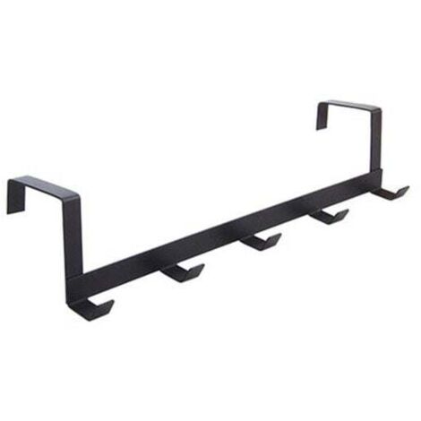 Packs, ganchos para detrás de la puerta, ganchos para mueble de cocina, color negro