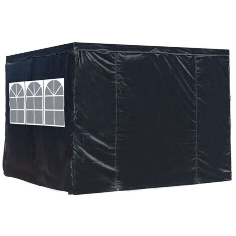 Packs Laterales Carpas Plegables - Pack 4 Laterales para Carpas 3x3 Master 2L1V1P - Negro