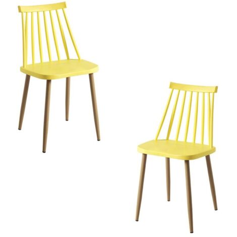 Packs Sillas Comedor - Pack 2 Sillas Bik - Amarillo