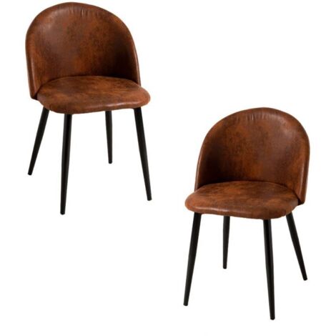 Packs Sillas Comedor - Pack 2 Sillas Black Vint Polipiel