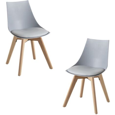 Packs Sillas Comedor - Pack 2 Sillas Blok - Gris claro