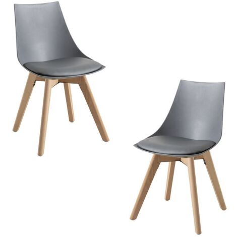 Packs Sillas Comedor - Pack 2 Sillas Blok - Gris oscuro