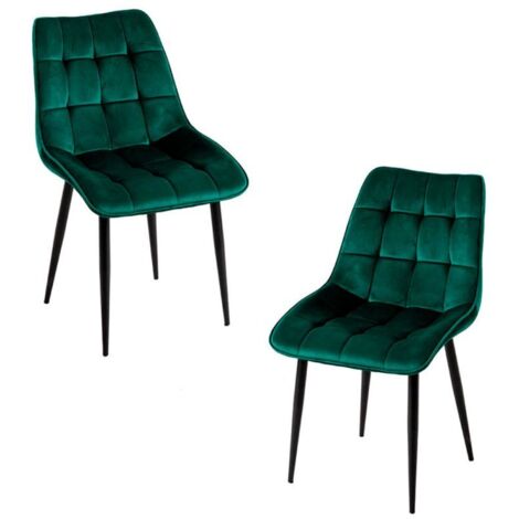 Packs Sillas Comedor - Pack 2 Sillas Cade Terciopelo - Verde