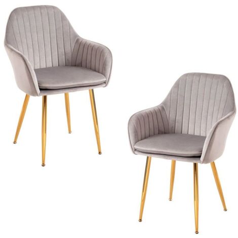 Packs Sillas Comedor - Pack 2 Sillas Chic Golden - Gris claro