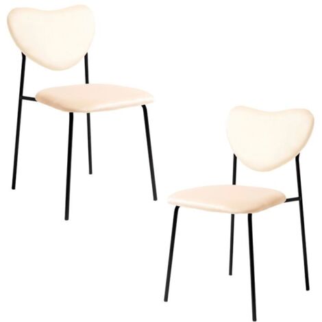 Packs Sillas Comedor - Pack 2 Sillas Cora Black Terciopelo - Beige