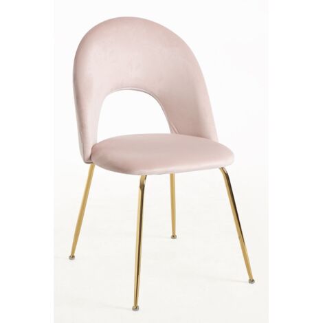 Packs Sillas Comedor - Pack 2 Sillas Dawa Gold Terciopelo - Rosa