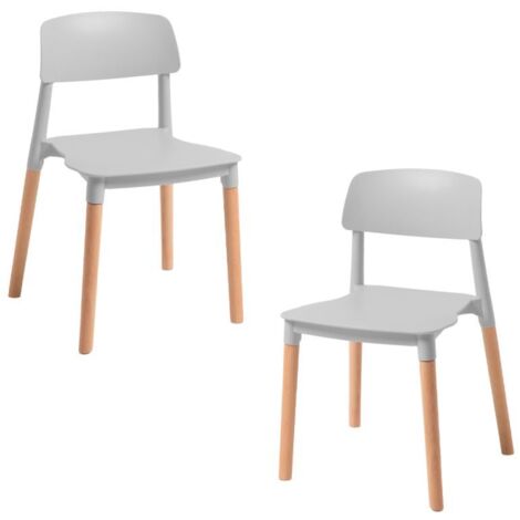 Packs Sillas Comedor - Pack 2 Sillas Estin - Gris claro