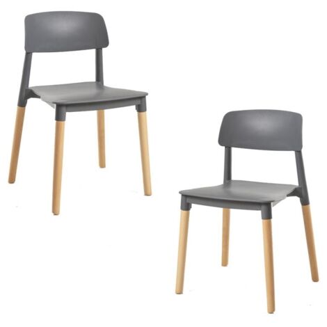 Packs Sillas Comedor - Pack 2 Sillas Estin - Gris oscuro