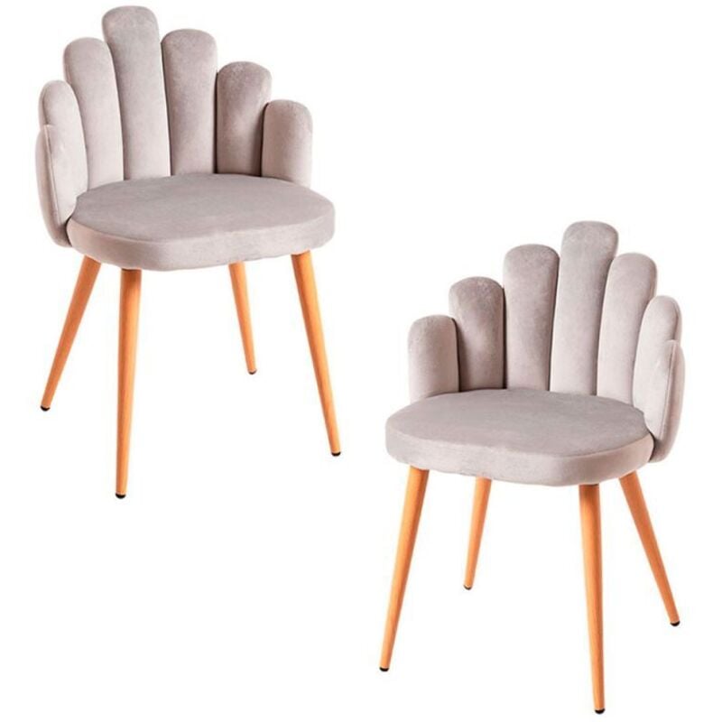 

Packs Sillas Comedor - Pack 2 Sillas Hand Terciopelo - Gris