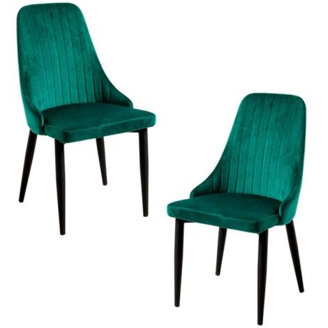 Packs Sillas Comedor - Pack 2 Sillas Kan Terciopelo - Verde