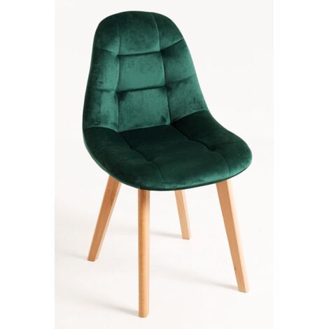 Packs Sillas Comedor - Pack 2 Sillas Kelen Terciopelo - Verde