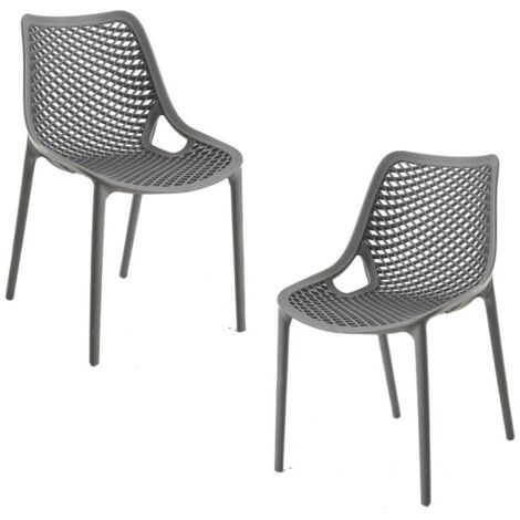 Packs Sillas Comedor - Pack 2 Sillas Kusin - Gris oscuro