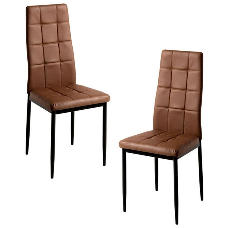 

Packs Sillas Comedor - Pack 2 Sillas Lan Polipiel - Marrón