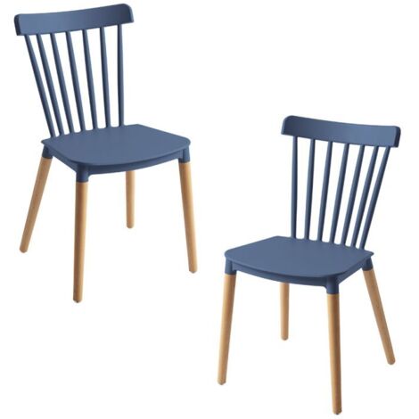 Packs Sillas Comedor - Pack 2 Sillas Leka - Azul Petróleo
