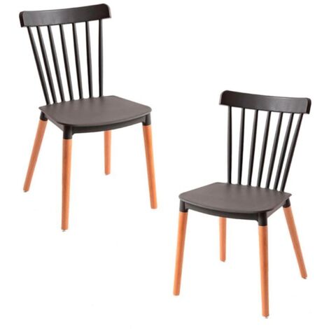 Packs Sillas Comedor - Pack 2 Sillas Leka - Gris oscuro