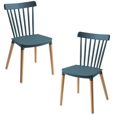 Packs Sillas Comedor - Pack 2 Sillas Leka - Verde azulado