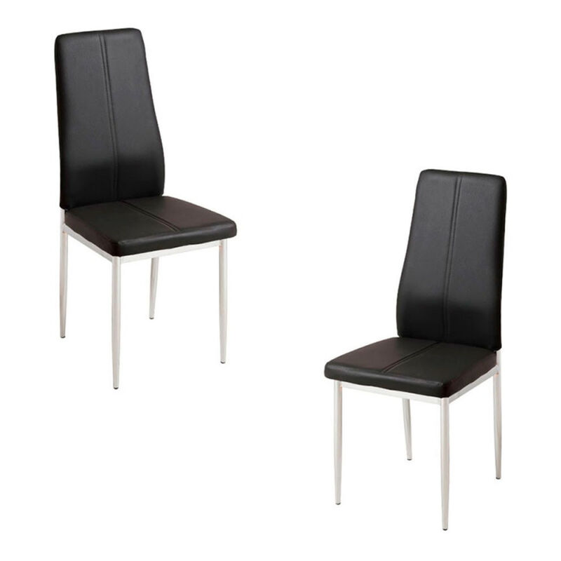 

Packs Sillas Comedor - Pack 2 Sillas Lonk Polipiel - Negro