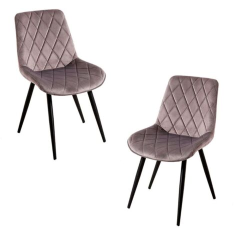 Packs Sillas Comedor - Pack 2 Sillas Min Terciopelo - Gris
