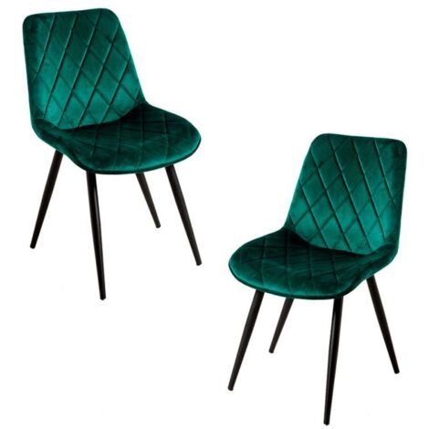 Packs Sillas Comedor - Pack 2 Sillas Min Terciopelo - Verde