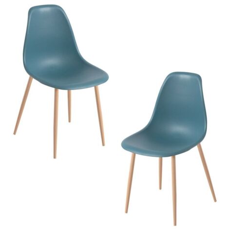 Packs Sillas Comedor - Pack 2 Sillas Mykle - Azul Petróleo