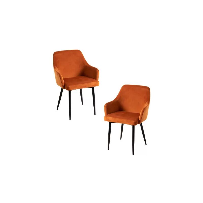 

Packs Sillas Comedor - Pack 2 Sillas Puan Terciopelo - Naranja