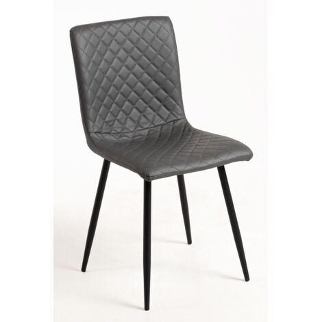 Packs Sillas Comedor - Pack 2 Sillas Rom Polipiel - Gris