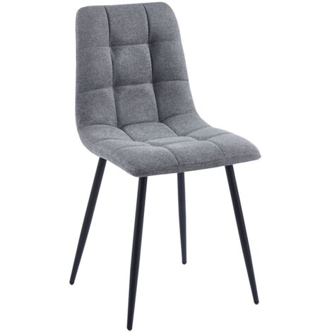 Packs Sillas Comedor - Pack 2 Sillas Stuhl Tela - Gris oscuro