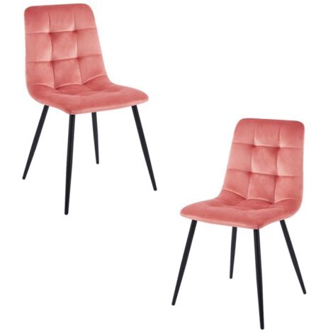 Packs Sillas Comedor - Pack 2 Sillas Stuhl Terciopelo - Rosa