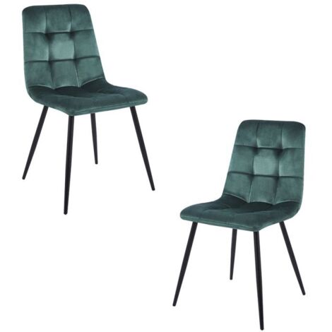 Packs Sillas Comedor - Pack 2 Sillas Stuhl Terciopelo - Verde