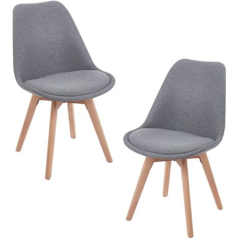 Packs Sillas Comedor - Pack 2 Sillas Synk Tela - Gris oscuro