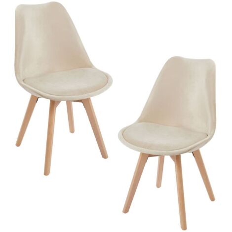 Packs Sillas Comedor - Pack 2 Sillas Synk Terciopelo - Beige