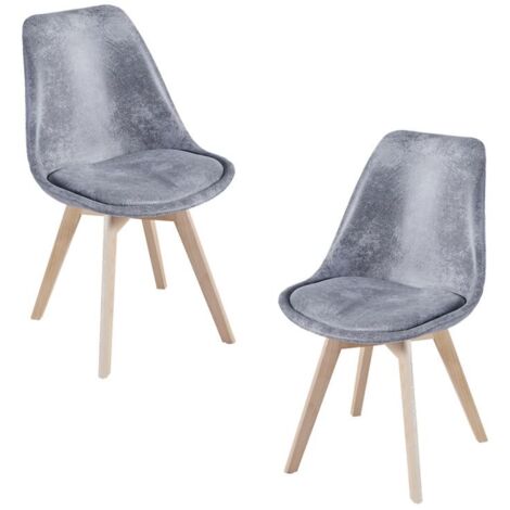 Packs Sillas Comedor - Pack 2 Sillas Synk Vintage - Gris claro