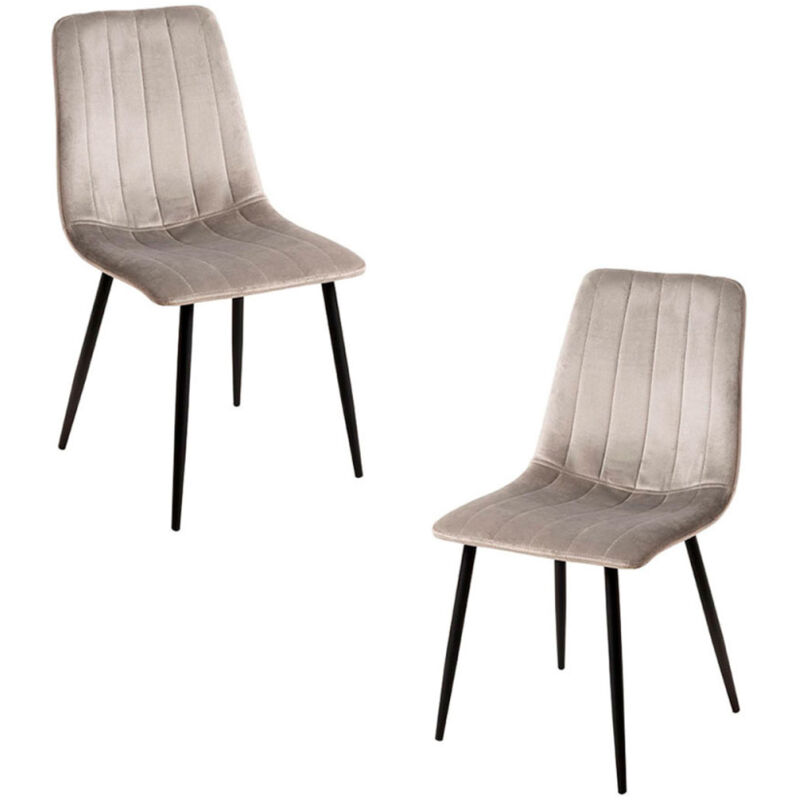 

Packs Sillas Comedor - Pack 2 Sillas Liny Terciopelo - Gris