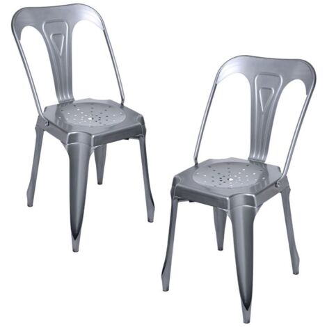 Packs Sillas Comedor - Pack 2 Sillas Ulix - Gris metalizado