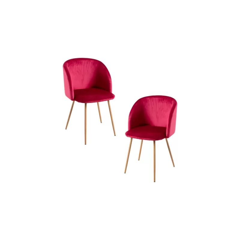 

Packs Sillas Comedor - Pack 2 Sillas Velt Terciopelo - Rojo